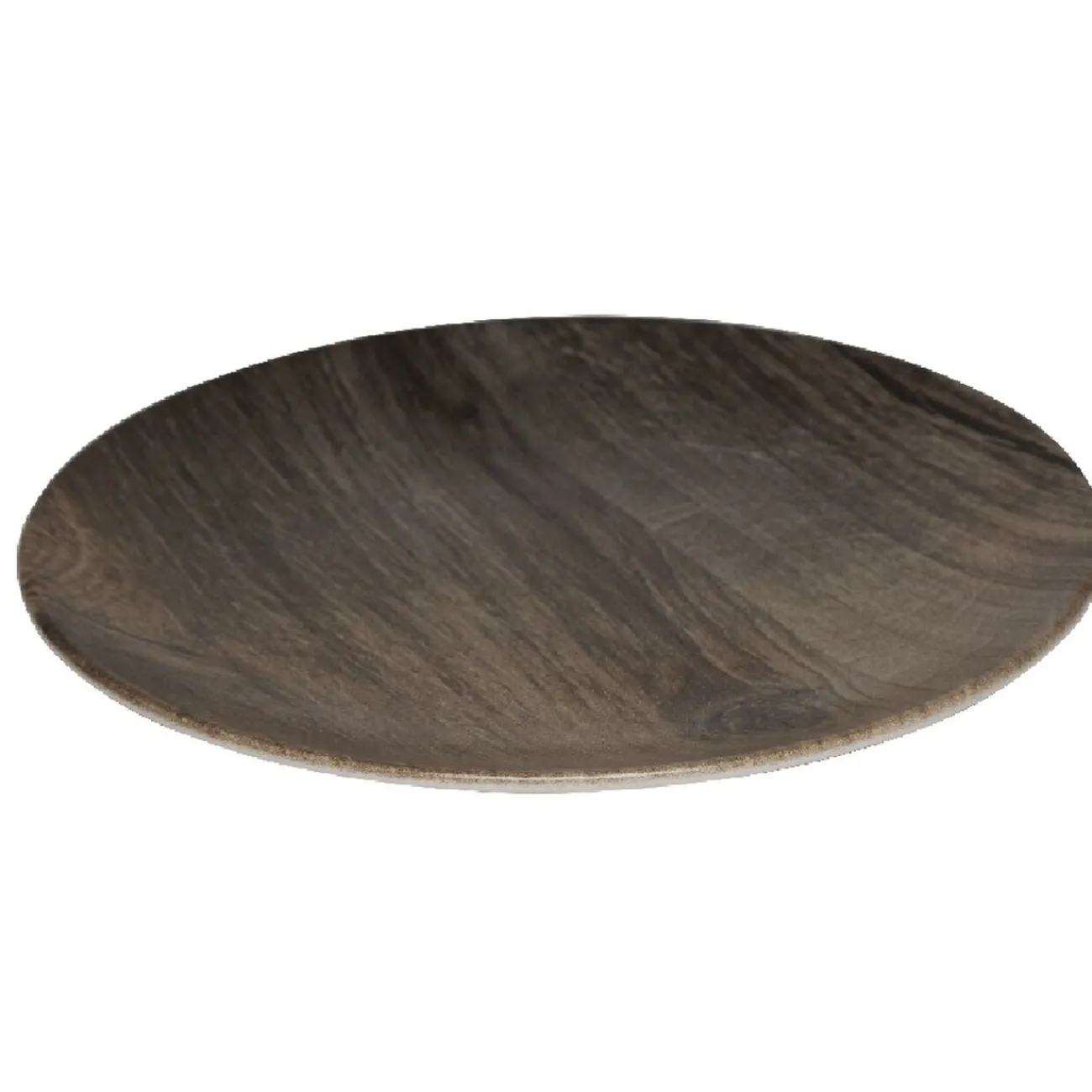 Assiette à dessert ronde décor imitation bois|Gifi Hot