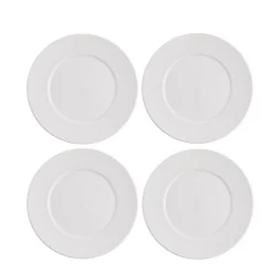 Assiette à dessert ronde embossée blanche x4|Gifi New