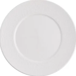 Assiette à dessert ronde embossée blanche x4|Gifi New