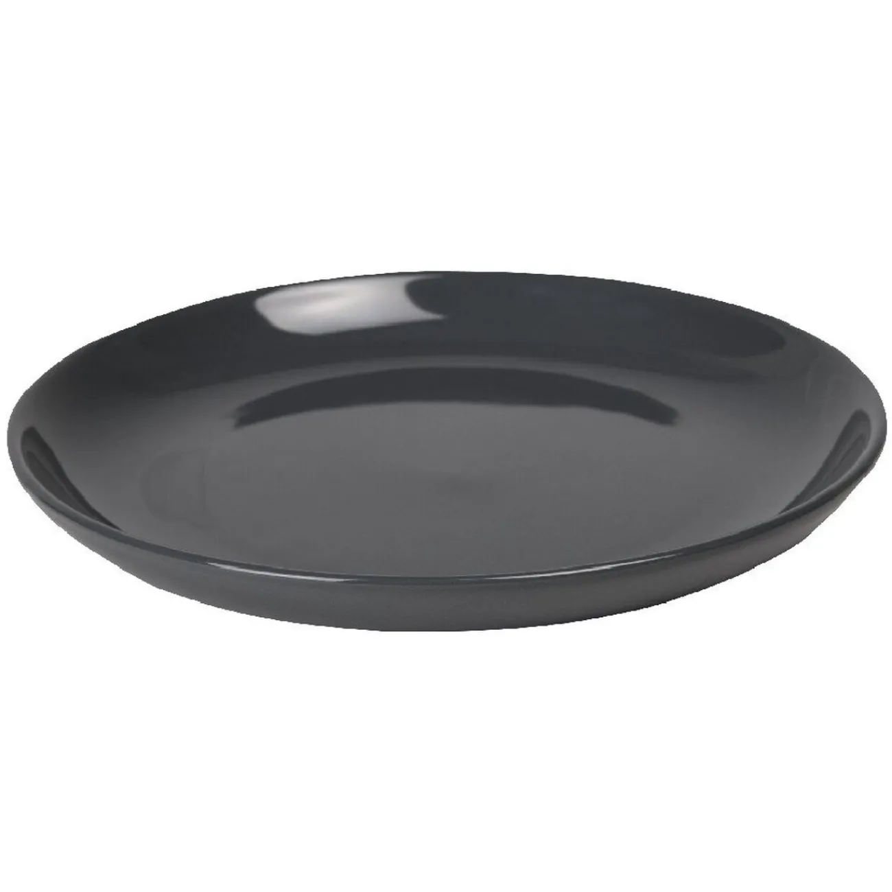 Assiette à dessert ronde grise unie|Gifi Outlet