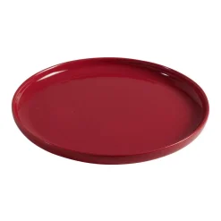 Assiette à dessert ronde Oslo rouge|Gifi