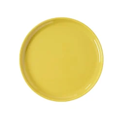 Assiette à dessert ronde Oslo jaune moutarde|Gifi Online