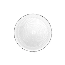Assiette à dessert ronde Pampilles blanc transparent Ø 19 cm|Gifi Discount
