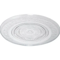 Assiette à dessert ronde transparente ciselée|Gifi Hot
