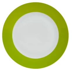 Assiette à dessert ronde verte et blanche|Gifi New