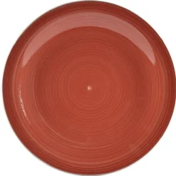 Assiette à dessert rouge effet spirale x4|Gifi Outlet