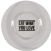 Assiette à dessert transparente design "eat what you love"|Gifi Discount
