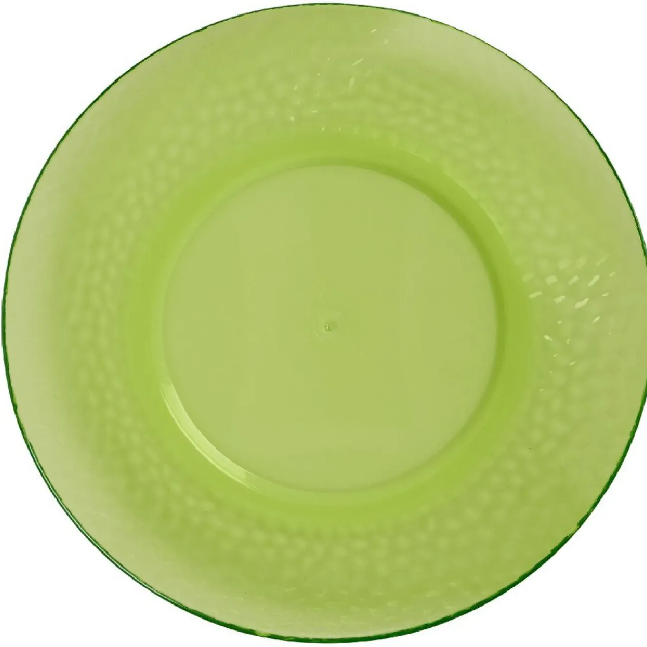 Assiette à dessert verte martelé x4|Gifi