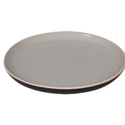 Assiette à dessert Zenco bicolore gris et taupe|Gifi Outlet
