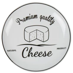 Assiette à fromage design noir et blanc|Gifi Discount