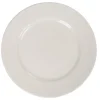 Assiette avec rebord embossé ronde plate blanche|Gifi Outlet