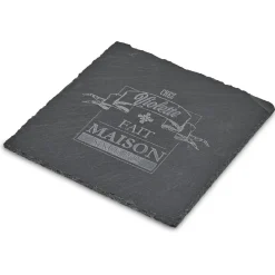 Assiette carrée ardoise "Chez Violette"|Gifi Sale