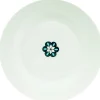 Assiette creuse blanche décor fleur bleue|Gifi Discount
