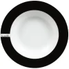 Assiette creuse blanche et noire|Gifi Online