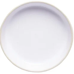 Assiette creuse en faïence blanc avec liseré crème|Gifi New