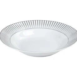 Assiette creuse en porcelaine motif argenté|Gifi