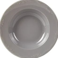 Assiette creuse grise festonnée Vaisselle Et Accessoires De Table
