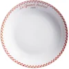 Assiette creuse Le grand bistrot contour damier rouge blanc|Gifi