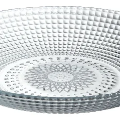Assiette creuse ronde effet relief blanc transparent Ø21 cm|Gifi Hot