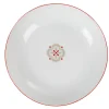 Assiette creuse ronde motif géométrique rouge gris campagne|Gifi Best