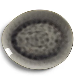 Assiette décore plate grès vert Ø28,5x24cm|Gifi Clearance