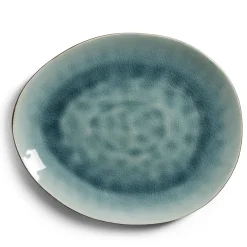 Assiette décore plate grès vert Ø28,5x24cm|Gifi Clearance