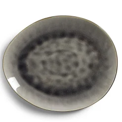 Assiette décore plate grès vert Ø28,5x24cm|Gifi Clearance