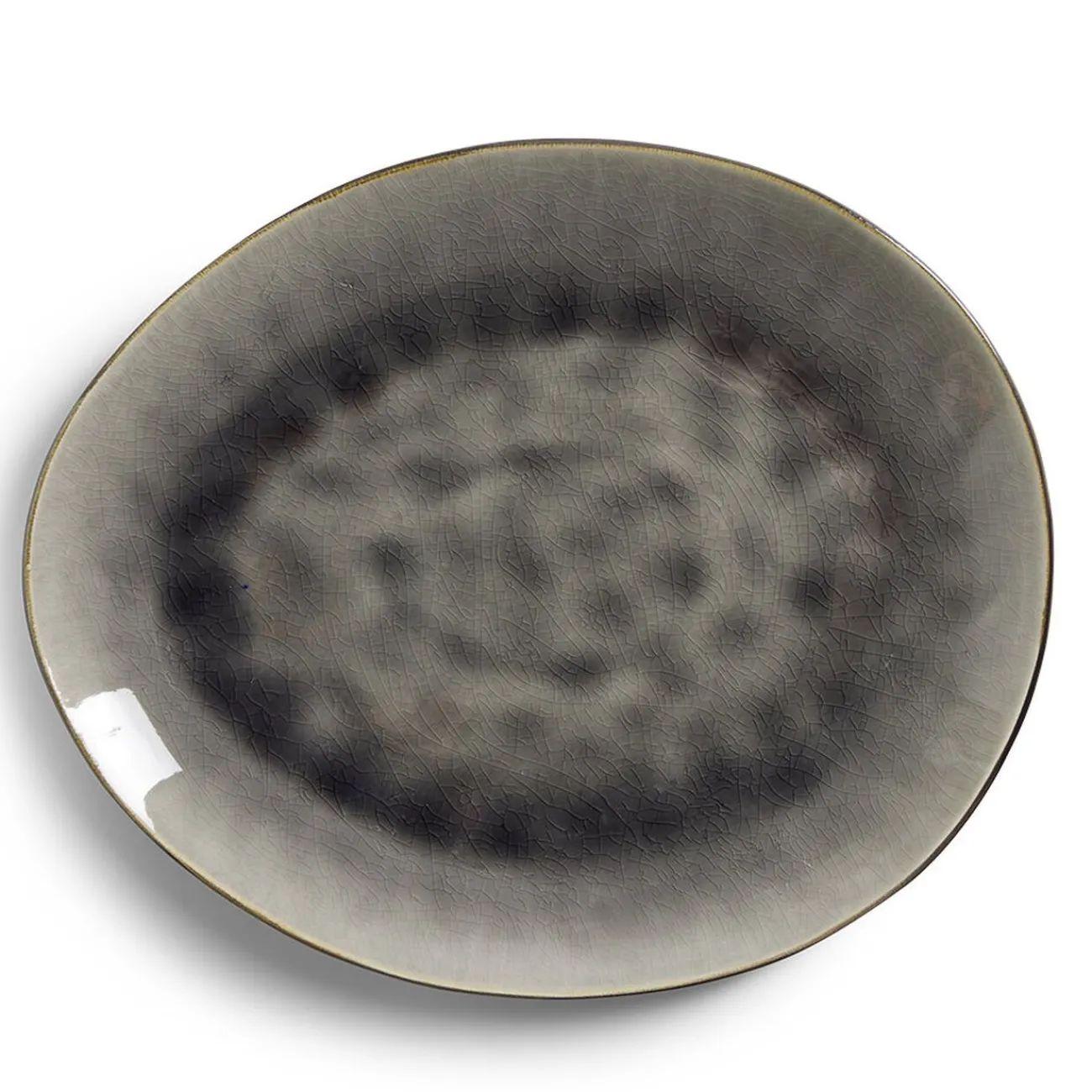 Assiette décore plate grès vert Ø28,5x24cm|Gifi Clearance