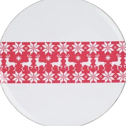 Assiette de présentation rouge blanche|Gifi