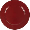 Assiette de présentation ronde rouge|Gifi Discount