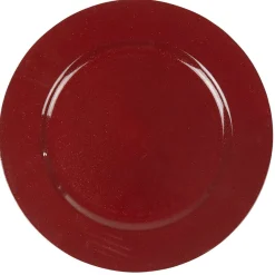 Assiette de présentation ronde rouge|Gifi Discount