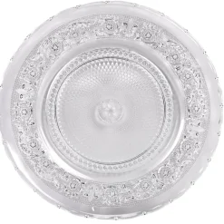Assiette de présentation ronde transparente ciselée|Gifi Discount