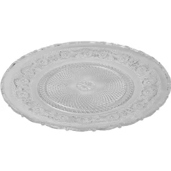 Assiette de présentation ronde transparente ciselée|Gifi Discount