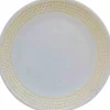 Assiette dessert blanche contour grains de riz jaunes|Gifi Best