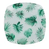 Assiette dessert carrée blanche motif feuille tropicale vert|Gifi Clearance