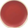 Assiette dessert couleur argile rouge bordure blanche|Gifi Best