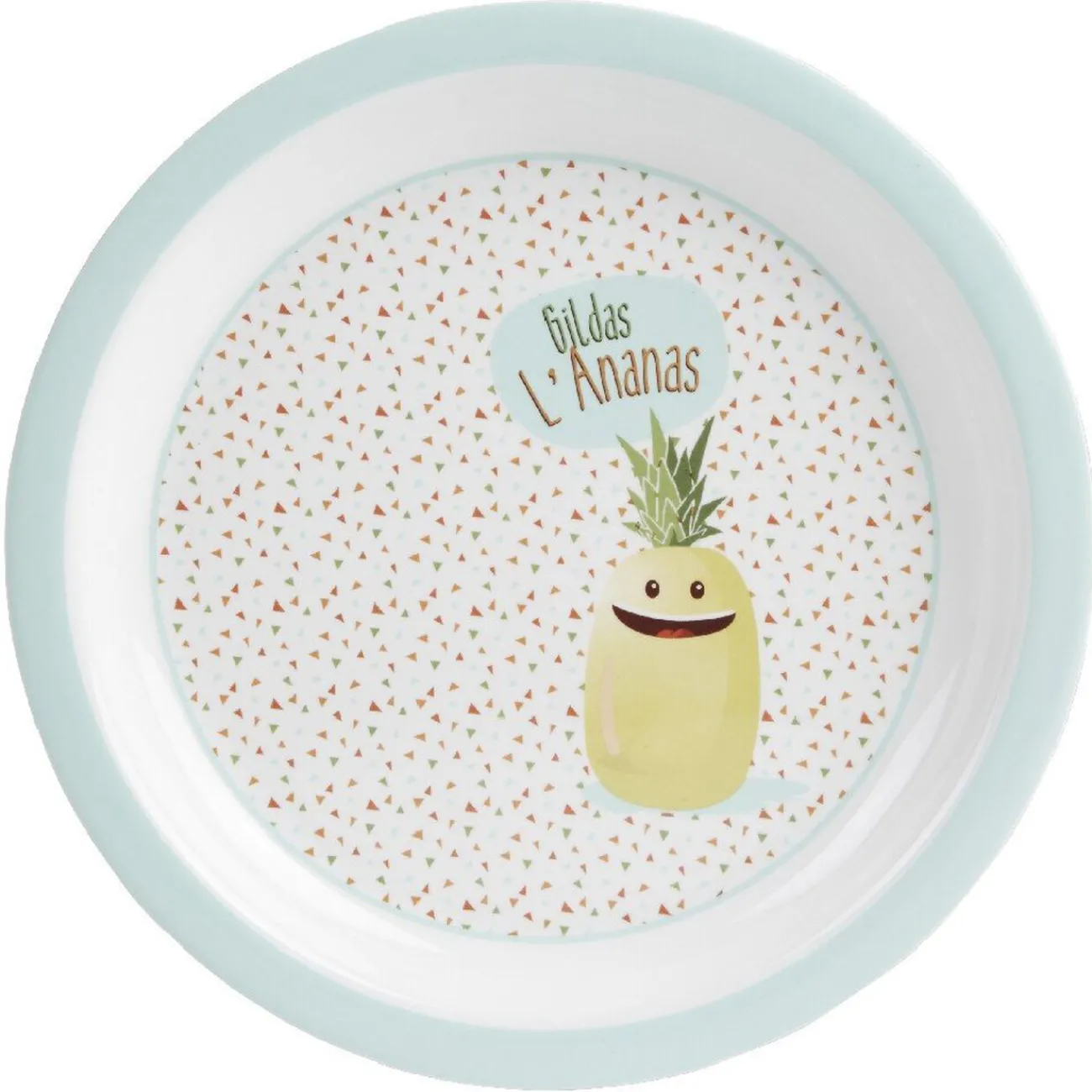Assiette mélaminé enfant design Gildas l'Ananas|Gifi Online