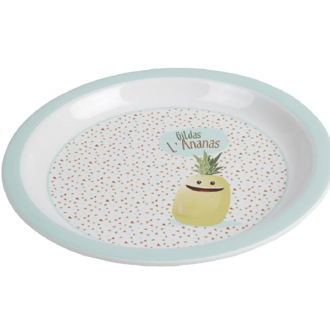 Assiette mélaminé enfant design Gildas l'Ananas|Gifi Online