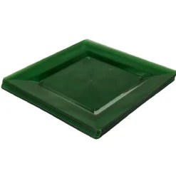 Discount Assiette plastique plate carrée unie vert x 10 Vaisselle Et Accessoires De Table