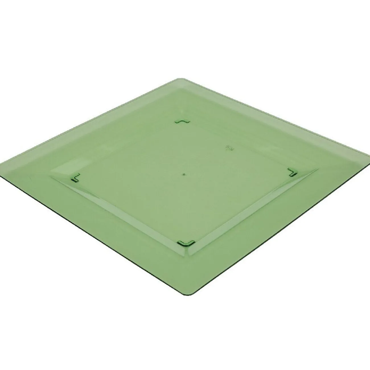 Discount Assiette plastique plate carrée unie vert x 10 Vaisselle Et Accessoires De Table