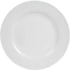 Assiette plate blanche bordure à rainures|Gifi New