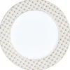 Assiette plate blanche bordure rayons doré|Gifi Clearance