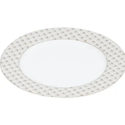 Assiette plate blanche bordure rayons doré|Gifi Clearance