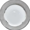 Assiette plate blanche contour argenté|Gifi Best