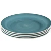 Outlet Assiette plate bleu effet spirale x4 Vaisselle Et Accessoires De Table