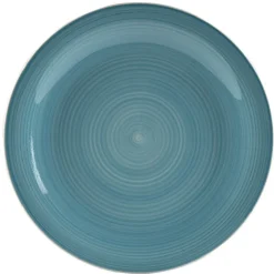 Outlet Assiette plate bleu effet spirale x4 Vaisselle Et Accessoires De Table
