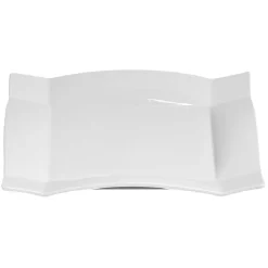 Assiette plate carrée blanche en porcelaine|Gifi Outlet