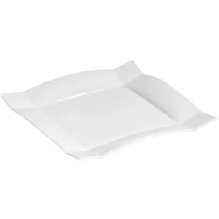 Assiette plate carrée blanche en porcelaine|Gifi Outlet