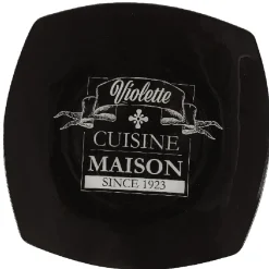 Assiette plate carrée noire design dessert maison|Gifi Outlet