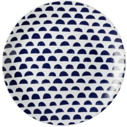 Assiette plate en porcelaine décor bleu Ø 27 cm|Gifi Clearance